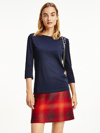 TH ORGANIC COTTON BOATNECK TOP Desert Sky