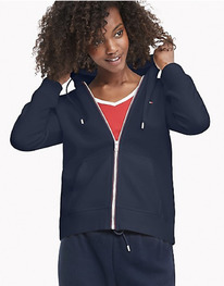 TH ESSENTIAL FLAG HOODIE Navy