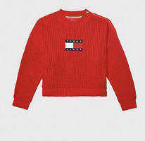TH  PORT ACCESS FLAG SWEATER Blush Red