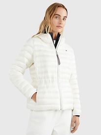 TH SOLID LIGHTWEIGHT DOWN JACKET Ecru