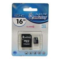 ����� ����-������ MicroSD 16 �� Smart Buy +SD ������� (class 10) UHS-1