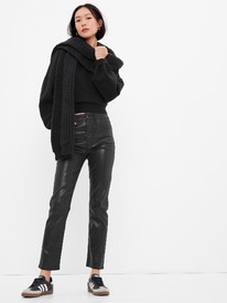 GAP Sky High Rise Foil Vintage Slim Jeans true black foil