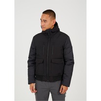 Sportsdirect Brave Soul Shell Puffer Jacket with Hood Black