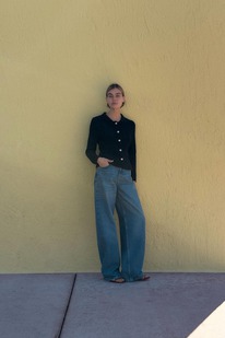 zara Z1975 MID-RISE LONG-LENGTH WIDE-LEG JEANS