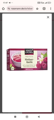 rossmann KINGS CROWN Frchtetee Himbeer-Vanille