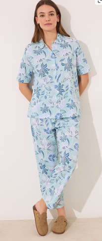 Womensecret Pijama camisero Capri 100% algodn flores