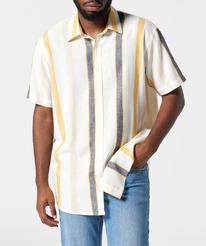 kik Hemd mit Leinenanteil Identic, Knopfleiste