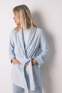 womensecret Womensecret Blaues Glitzer - Midi aus Morgenmantel