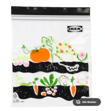 ikea ISTAD Beutel, wiederverschliebar, Obst/Gemse schwarz, 1 l