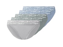 lidl Damen Slips, 5 Stck grn/blau/grau