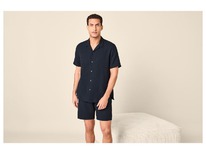 lidl Herren Musselin-Pyjama Navy
